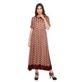 thumbnail image 4 of Moomaya Robe Kurta Imprimée Tenue d'Été Kurti pour Dames Tunique Longue Hauts pour Femmes, 4 of 5