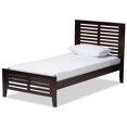 thumbnail image 1 of Baxton Studio Sedona Twin Slat Platform Bed in Dark Brown, 1 of 8