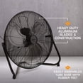 thumbnail image 4 of Hurricane Pro 20 Inch 3 Speed High Velocity Metal Floor Fan, Black (2 Pack), 4 of 8