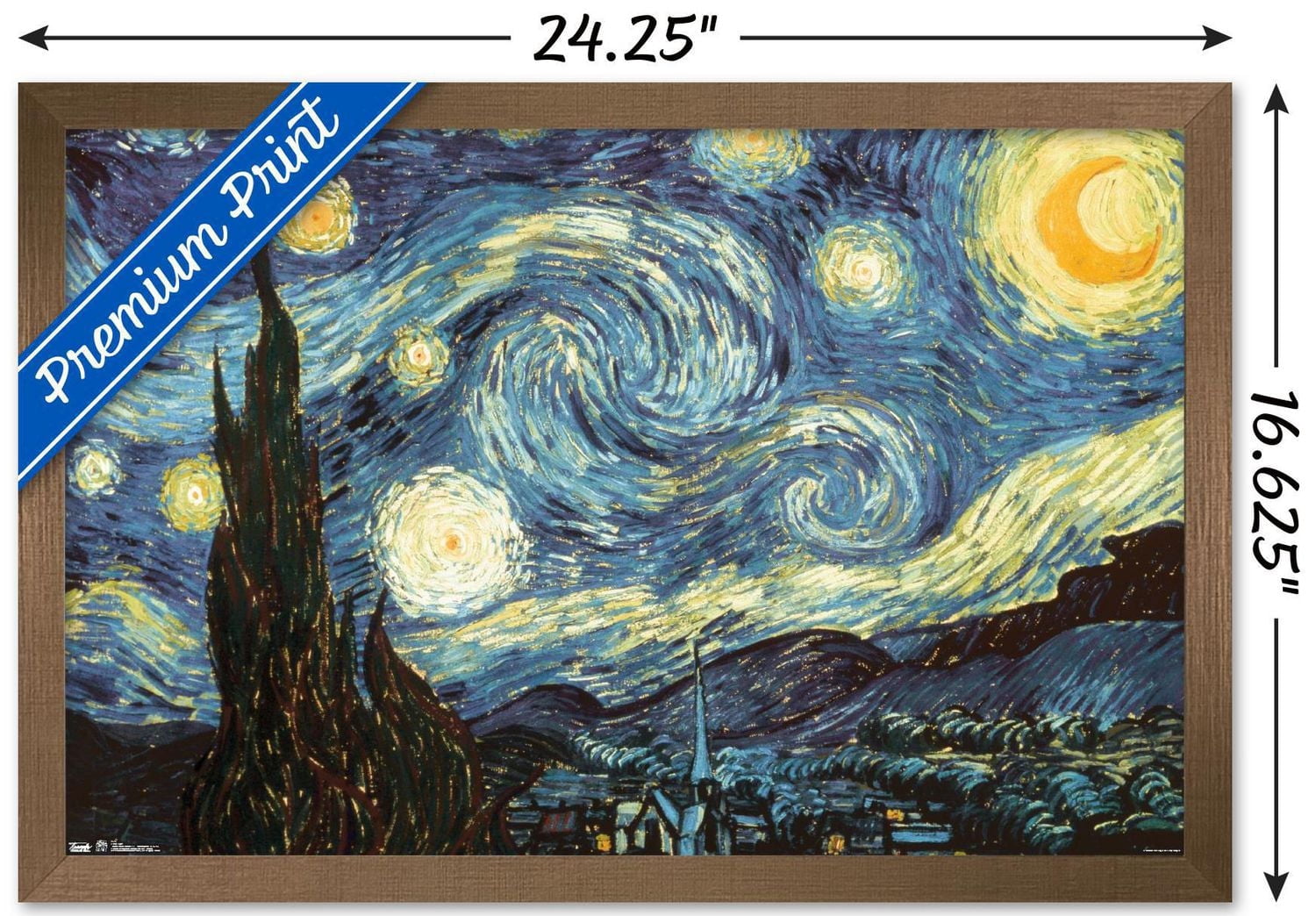 The Starry Night by Vincent van Gogh Wall Poster