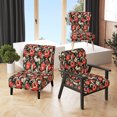 thumbnail image 1 of Designart « Victorian Ikat Blooms » Fauteuil d'Appoint Rembourré Ikat Rouge - Fauteuil Victorien pour Chambre, 1 of 7
