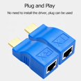 thumbnail image 4 of 2X Prolongateur de Signal 1080P Compatible HDMI vers RJ45 sur Réseau Ethernet Adapt Nouveau, 4 of 8