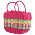 thumbnail image 3 of 1PC Vegetables Basket Plastic Woven Shopping Basket Gift Basket (Size M Random Color), 3 of 6