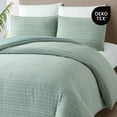 thumbnail image 2 of Better Homes & Gardens Full/Queen Comforter Set, All-Season, 3-Piece, Green Stripe, 2 of 4