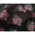 thumbnail image 4 of oneOone Silk Tabby Fabric Leaves|Floral & Paisley Block Print Fabric BTY 42 Inch Wide, 4 of 4