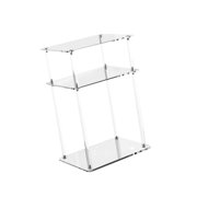 Luzkey Acrylic Small Table NightStand 3 Tier End Table Modern for Small Space Small Bedside Table Rectangular NightStand for Hallway Rectangle