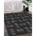 thumbnail image 3 of Ahgly Tapis d'Intérieur Lavable en Machine Carré Transitionnel Gris Minuit, 6 Pieds Carré, 3 of 7