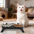 thumbnail image 4 of Mangeoire pour Animaux Réglable en Hauteur avec Bols à Alimentation Lente pour Repas Confortables pour Chat et Chien, 4 of 5