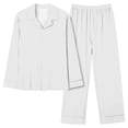thumbnail image 1 of 2025 Pyjama Décontracté à Col en V pour Femmes avec Poche, Couleur Unie, Long Pyjama pour Femmes Grandes, Pyjama, 1 of 3