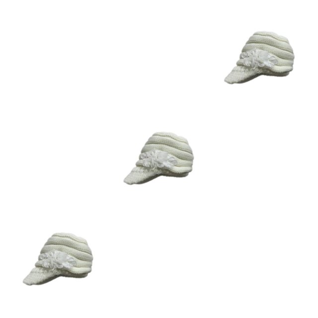 kurtrusly Ears Warm And Stylish Knitted Wool Cap For Cold Weather Acrylic Fiber Matreial white 3Set