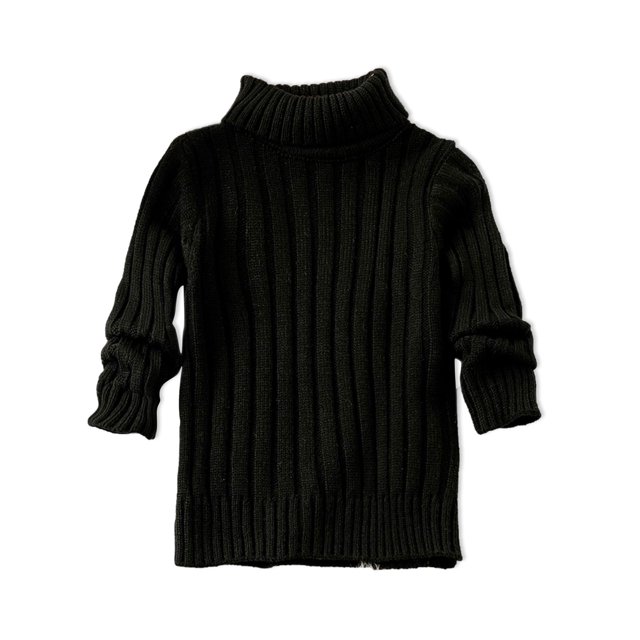 PatPat Chandail en Tricot Côtelé à Col Roulé pour Tout-Petit Fille/garçon