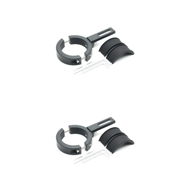 mmirethe Black Durable Light Lamp Holder For Motorcycle Headlight With Strong Load-bearing Capacity 3.8-6cm diameter 2Set