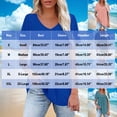 thumbnail image 3 of Timegard Womens Summer Tops Ruched Drop Shoulder V Neck Short Sleeve Casual Loose Comfy Blouse Tops, 3 of 6