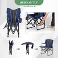 thumbnail image 3 of Chaise de Camping Pliante pour Adultes, Chaise de Réalisateur Portable pour Pelouse avec Table d'Appoint, Pochette de Rangement et Porte-Gobelet, Chaise d'Extérieur Robuste pour VR, Plage, Cour, Jardin, Terrasse, 2 Pcs, 3 of 6