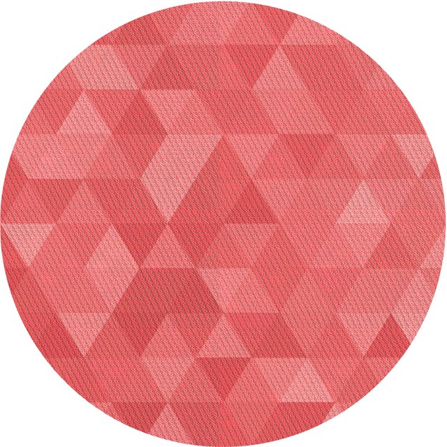 Ahgly Company Tapis Rond Lavable en Machine Intérieur Transitionnel Rouge, 3 Pieds Rond