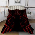 thumbnail image 1 of Erosebridal Red Geometry Coverlet Set Twin, Neon Abstract Bedding Set, Stripe Room Decor, 2 Pieces, 1 of 5