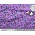 thumbnail image 2 of Soimoi Polyester Crepe Fabric Leaves & Floral Artistic Decor Fabric Printed Yard 52 Inch Wide, 2 of 5