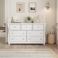 thumbnail image 3 of AKDSteel Commode à 7 Tiroirs pour Chambre, Commode à Tiroirs de 54 Pouces de Large avec Rangement Autoportante, Coffre de Rangement en Bois pour Garde-Robe pour Salon, Chambre, Entrée, 3 of 8