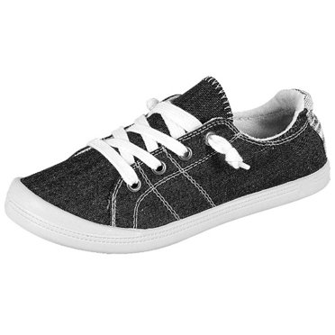 Forever Link Women's Classic Slip-On Comfort -01 Black Fashion Sneaker (10)