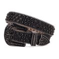 thumbnail image 4 of Decodeary Large Application Ceinture Strass Ceinture Western pour les Parties Bars et Concerts Modifier Ligne de Taille Noir 125cm 5Set, 4 of 6