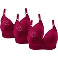 thumbnail image 1 of Bras for Women, 3PCS Womans Printing Gathered Together Large Size Daily Bra Underwear No Rims, 1 of 6