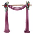 thumbnail image 1 of fastboy Ensemble de 2 Pcs Draperie d'Arche de Mariage Tissu Chiffon Élégant Rideau de Draperie pour Cour Mariage pour Mariage Violet Foncé, 1 of 6