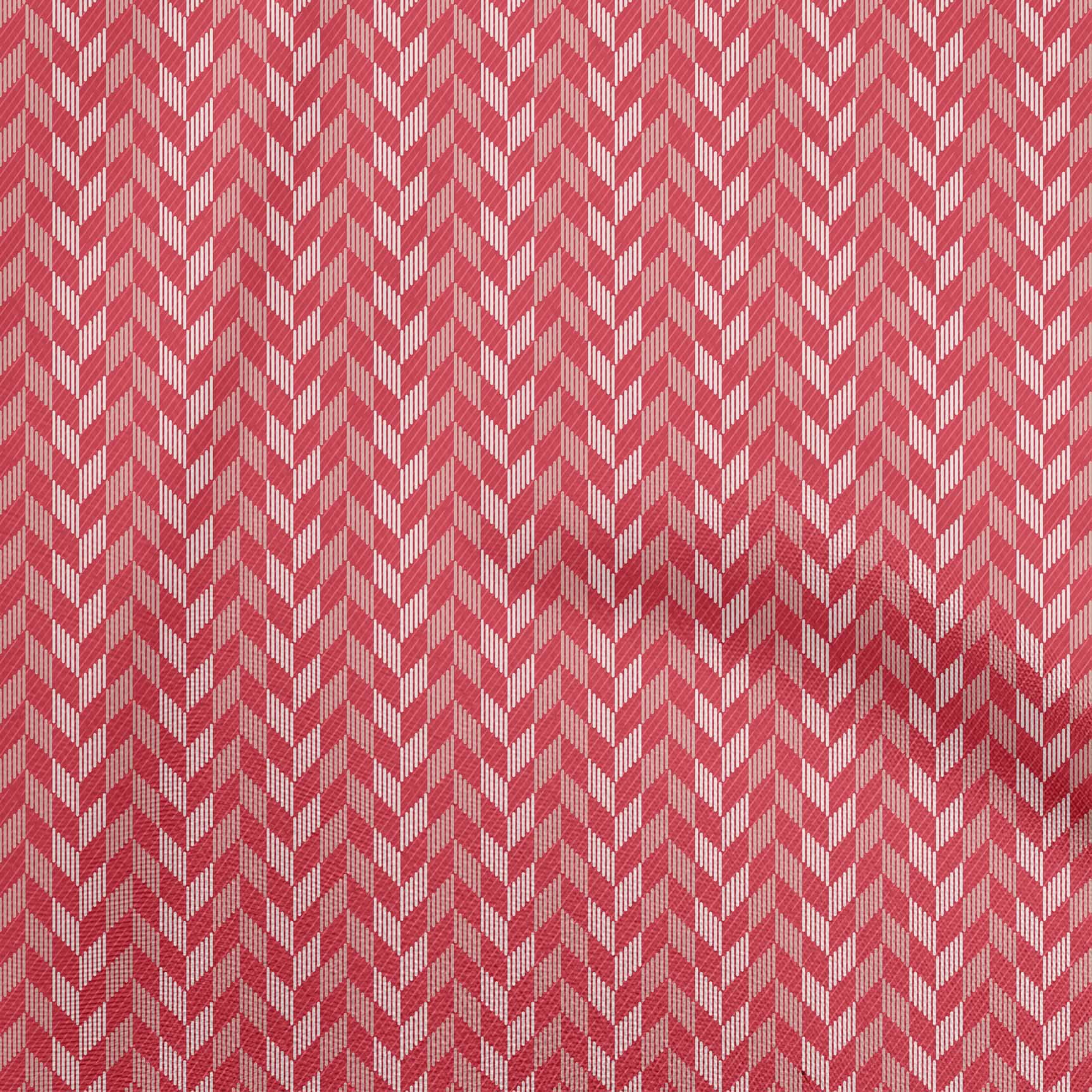 oneOone Viscose Chiffon Red Fabric Geometric Sewing Material Print Fabric By The Yard 42 Inch Wide