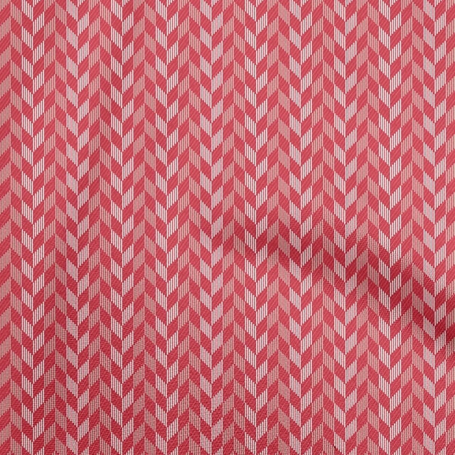 oneOone Rayon Red Fabric Geometric Dress Material Fabric Print Fabric By The Yard 56 Inch Wide