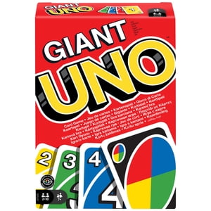 Giant UNO Card Game for Kids, Adults & Families, Color Blind Accessible Deck with Large-Sized Cards