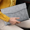thumbnail image 4 of Dvkptbk Sac pour Documents Sac de Rangement Imperméable Grande Capacité Sac pour Documents à Double Couche Housse de Protection en Cuir pour Ordinateur Portable, 4 of 6