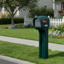 Step2 Spruce Mailmaster – Cache-poteau standard pour boîte aux lettres en bord de rue, avec doubles portes d'accès