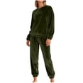 thumbnail image 1 of FAIWAD Ensemble 2 Pcs en Velours pour Femmes, Chandail à Manches Longues à Col Rond avec Pantalon, Survêtement en Velours, 1 of 8