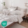 thumbnail image 4 of Beddora 100% Cotton Duvet Cover Set – All-Season Breathable – Secure Corner Ties & Button Closure – King Set, 4 of 7