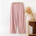 thumbnail image 2 of Sentmoon Women Pajama Pants Plus Size High Waist High Waisted Wide Leg Pants for Women Solid Color with Pockets Womens Lightweight Pants Fall for Cozy Nights in, 2 of 4