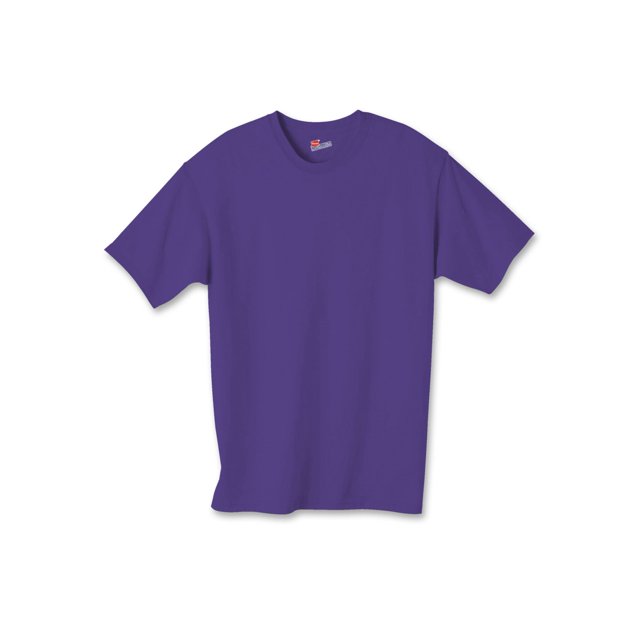 Hanes Authentic TAGLESS Kid`s Cotton T-Shirt, M, Purple