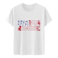 thumbnail image 4 of Hauts d'Été Grande Taille Hauts d'Été pour Femmes Imprimé de la Fête de l'Indépendance Vacances Manches Courtes Col Rond Décontracté Coupe Ample T-Shirts Graphiques Col en V T-Shirt Femme en Liquidation, 4 of 4