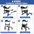 thumbnail image 3 of Vélo et Fauteuil Roulant pour Enfants 2-en-1 Compact / Poignée, Siège et Dossier Réglables / Freins à Main / Amortisseur, 3 of 6