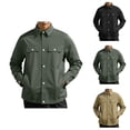 thumbnail image 1 of Lightweight Fall Jackets for Men 2025 Long Sleeve Button Down Collared Casual Jacket with Pockets Outerwear Coat, 1 of 5