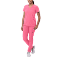 thumbnail image 1 of Adar Addition Go-Basic Scrub Set For Women - Slim V-Neck Scrub Top & Skinny Cargo Scrub Pants, 1 of 7