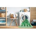 thumbnail image 2 of Ahgly Tapis Rond Lavable en Machine Intérieur Vert Jade Transitionnel, 5 Pieds Rond, 2 of 7
