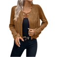 thumbnail image 1 of Simua Fashion Faux Leather Jacket Women Motorcycle Jacket Fringe Cropped Jacket Utility Tassel Suede Moto Jacket, 1 of 7