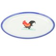 thumbnail image 1 of KAKOWELY Decorative Plate 1PC Vintage Style Enamel Steamed Fish Storage Plate Delicate Pattern Plate9.65"X5.91"X0.79", 1 of 5