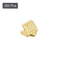 thumbnail image 3 of Unique Bargains 300Pack Ribbon Crimp Clamp Ends 6mm Cord End Clasp for DIY Craft Gold Tone, 3 of 7