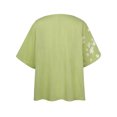 thumbnail image 3 of Innerwin T-Shirt Imprimé Floral Femmes Tops Plage Cou Confortable T-Shirt Jaune Clair M, 3 of 5