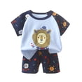 thumbnail image 2 of LSLJS Baby Summer Cute Printed Round Neck Short Sleeve Shorts Set Summer Clothes Kids Clothing Trendy 2024, 2 of 3
