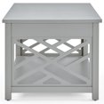 thumbnail image 4 of Alaterre Coventry Table Basse en Bois, Design Polyvalent avec Détails Ouverts et Rangement Supplémentaire, Forme Carrée, Gris, 4 of 5