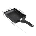 thumbnail image 2 of Japanese Omelette Pan, Tamagoyaki Rectangular Non Stick Saucepan Plastic Handle Black Omelet Frying Pan, 2 of 9