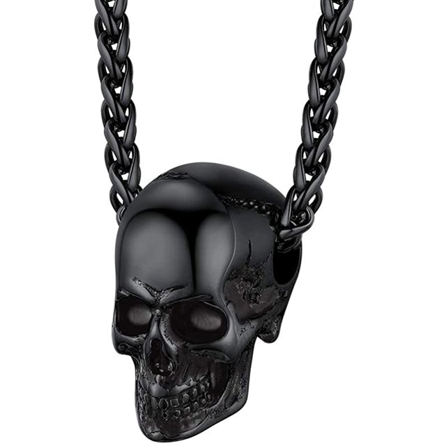 Bijoux Punk Gothique en Acier Inoxydable pour Hommes / Femmes (Noir)