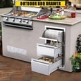 thumbnail image 3 of AKDSteel Outdoor Kitchen Drawers, Flush Mount Triple Access Bbq Drawers With Stainless Steel Handles For Patio Grill Stations, 3 of 8