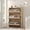 Natural Wood, variant on Bingirl Wooden Shoe Organizer with 2 Flip Drawers, Adjustable Shelf, and Rustic Brown Finish for Entryway Hidden Shoe Cabinet
